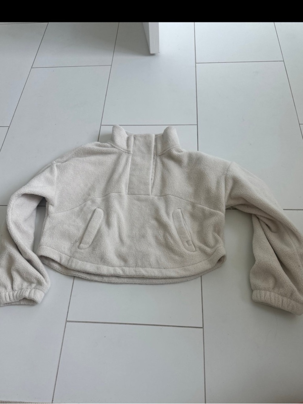 Athleta girl white sweater 8/10 girls